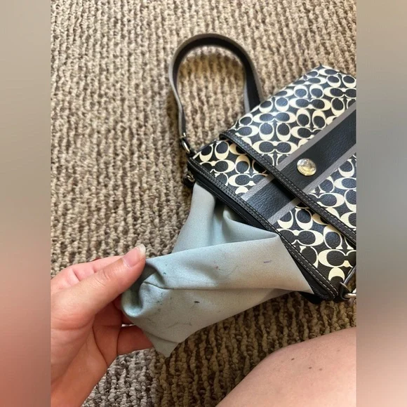 Black and White Coach Crossbody Bag - Picture 6 of 14